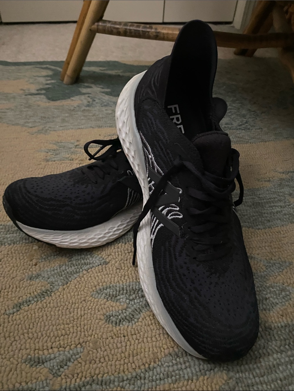New Balance  Fresh Foam Men's Black and White Athletic Running Shoes
